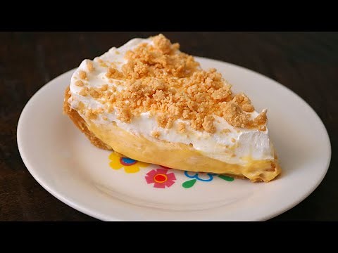 No Bake Peanut Butter Pudding Pie - EASY PEANUT BUTTER PIE Recipe
