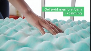 Linenspa 3 Inch Convoluted Gel Swirl Memory Foam Mattress Topper - Promotes Airflow - Relieves Pressure Points - Twin XL