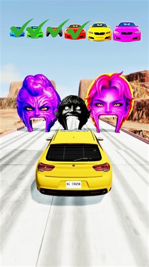 BIG & SMALL CARS vs SAJJA ROMANCE x 67 x SAJJA GIRL 😱 | INSANE BeamNG Crash #beamng #kpop