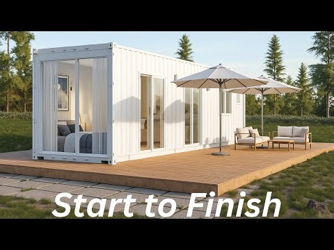 Man Builds an Off-Grid Container Home in the Mountains | Self-Sufficient Dream Cabin