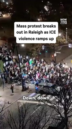 Raleigh, NC shows out in support of their community and against ICE 11/19/2025 #ice #protest #raleigh #nc #foryoupage