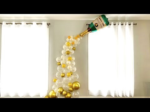 HOW to make a CHAMPAGNE balloon garland 🎈- Sugarella Sweets Party