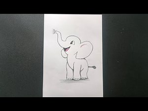 How to Draw a Cute Baby Elephant | Easy Drawing Tutorial for Beginners