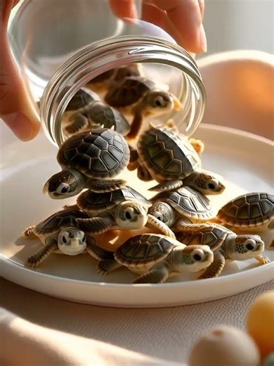 Tiny Baby Turtles Come to Life 🐢✨ | Surreal ASMR Miniature World #miniatureworld #surrealasmr