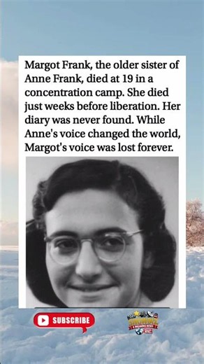Anne Frank's Older Sister Margot Died At 19, Her Diary Never Found. #shorts #worldnews #viralnews