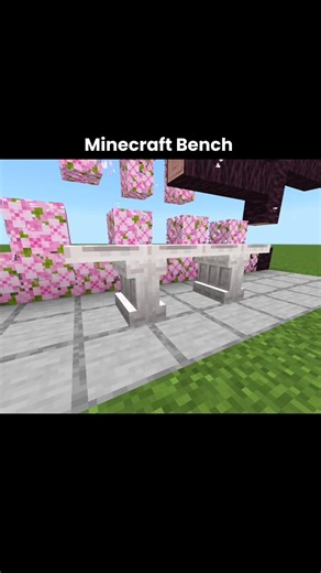 Minecraft Garden Bench Tutorial 🏡#bouncingball