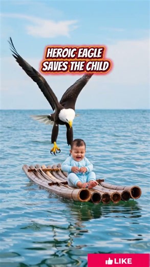 heroic eagle saves the child