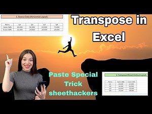 Convert Rows to Columns in Excel | Transpose Trick | Fast & Easy Method #ExcelTips #Transpose