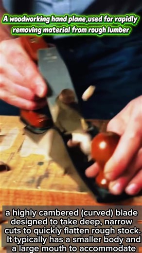 A woodworking hand plane, specifically used for rapidly removing material from rough lumber.
