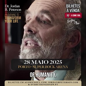 Life’s full of choices, but this one’s easy: See Jordan Peterson live in Porto. 📍 Super Bock Arena | 🗓️ May 28, 2025 🎟 Tickets ON SALE NOW: https://ticketline.sapo.pt/evento/90568 | Dr Jordan B Peterson