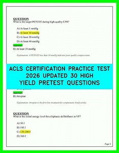 ACLS CERTIFICATION PRACTICE TEST 2026 UPDATED 30 HIGH YIELD PRETEST QUESTIONS | VIDEO GUIDE 2026HD