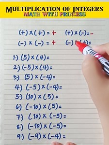 48K views · 569 reactions | Multiplication of Integers #math #mathlessons #mathematics #mathwithprincess #mathviral #mathreview #mathisfun #multiplicationofintegers | Math with Princess | Facebook