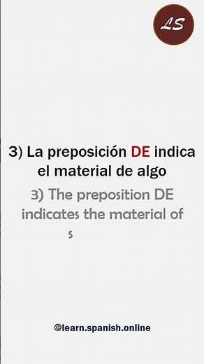 La Preposición DE - 5 Usos Importantes #aprenderespanol #español #learnspanish