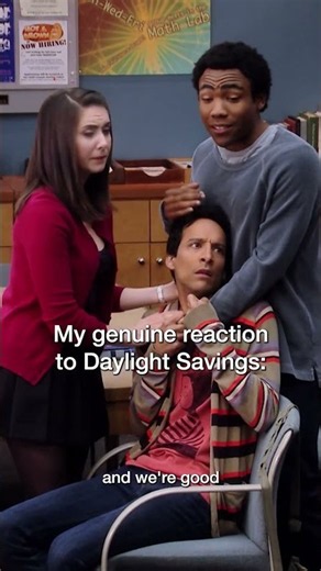 Abed reacts to Daylight Savings | Community | Neon