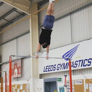 New record: Farthest backflip between horizontal bars. Congratulations to Ashley Watson (UK) who achieved this breathtaking backflip distance of 5.87m (19ft 3.1in). Ashley set the record at his local gymnastics club in the city of Leeds. He told BBC News: "It was amazing, I didn't realise I had caught it until I was swinging around on the other bar." | Guinness World Records