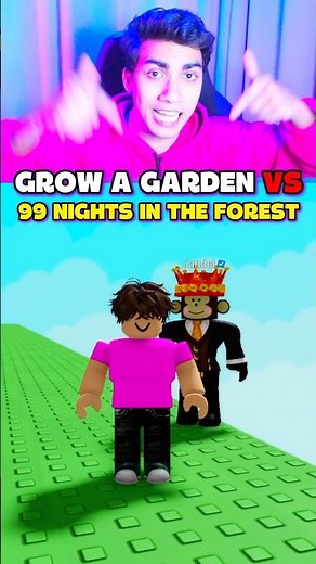 GROW A GARDEN VS 99 NIGHTS IN THE FOREST 😱