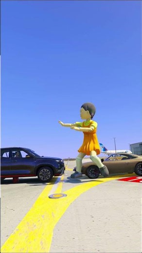 GTA V : SQUID GAME DOLL VS SPIDER-MAN MATCH, WHO IS RICHER 🤑 #shorts #gta5
