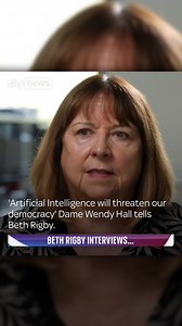 5.2K views · 18 reactions | ‘AI will threaten our democracy’ says world leading computer scientist Dame Wendy Hall. Watch the full interview on Beth Rigby’s interviews tonight ⏰ 9pm  Sky 501 & Youtube #rigby #AI #science | Sky News | Facebook