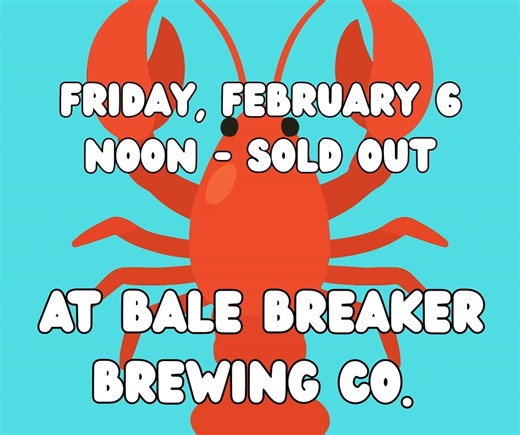 Cowiche Creek Brewing Company on Instagram: "ONE WEEK OUT 🦞🔥 This is your one and only shot to get your claws on our lobster rolls in 2026. Yes, you read that right: this is the ONLY lobster roll event on our calendar this year 😅 FAQs: Doors open at Noon → yes, expect a line No pre-orders 300 rolls total (when they’re gone, they’re gone) This is happening at Bale Breaker Brewing Company 🚫 No lobster rolls at Cowiche Creek See you in line. 🦞💥"