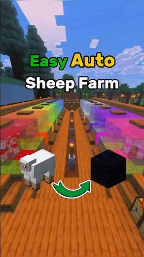 EASY AUTOMATIC Sheep Farm in Minecraft