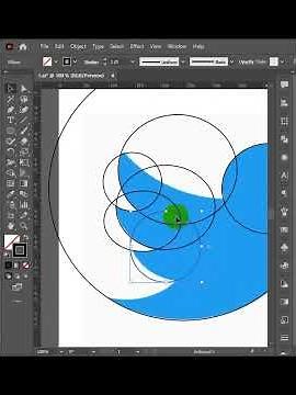 How to make Twitter logo in adobe illustrator #twitterlogo