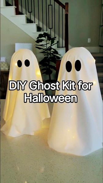 DIY Ghost Kit 👻 | Spooky Halloween Decor in Minutes! #shorts