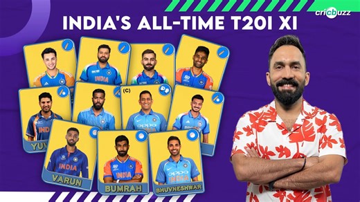 🚨 India's All-time T20I XI 🚨 🔥Virat Kohli 🥶 MS Dhoni 🤔 YU_I Who joins them in Dinesh Karthik's lineup? 👀 Watch the reveal, right here 🎥 | cricbuzz