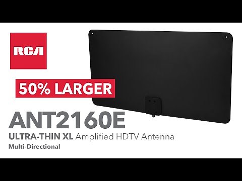 RCA ANT2160E Ultra-Thin XL Amplified Multi-Directional HDTV Antenna