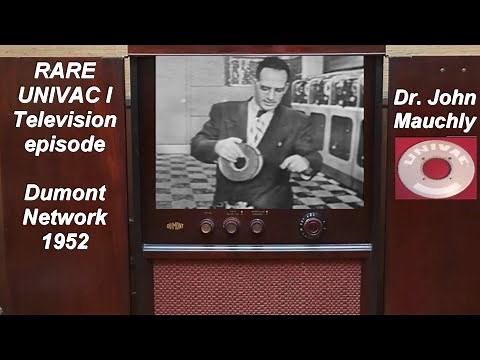 UNIVAC I Computer Dr. John Mauchly TV talk 1952, RARE Kinescope! (ENIAC, UNIVAC co-inventor)