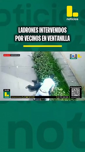 494K views · 12K reactions |  Las cámaras de seguridad capturaron el momento en el que dos delincuentes fueron perseguidos por vecinos de la zona de Ciudad Satélite, Ventanilla.  Más información en latinanoticias.pe | Latina Noticias | Facebook