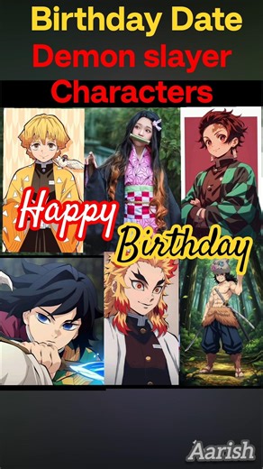 Demon Slayer Characters Birthdays 🎂 | Kimetsu no Yaiba birthday date #ytshorts