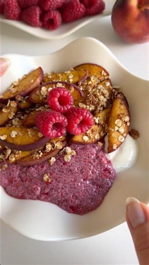 my current breakfast obsession🍑☀️ #healthybreakfast #easyrecipe