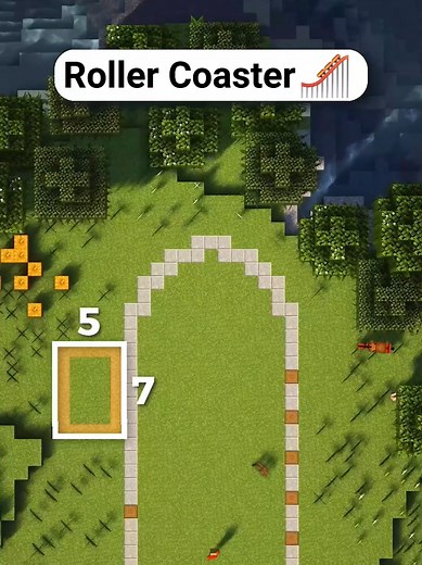 Minecraft Roller Coaster Easy Build Tutorial