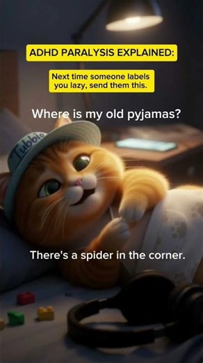 The Next Time Someone Calls You Lazy, Send them This! | ADHD Paralysis Explained #cartoon #adhd