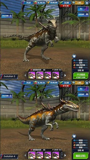NEW SARCOMANTARX ALL EVOLUTION | Jurassic World The Game