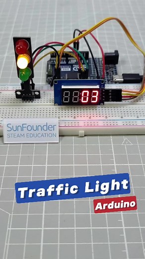 Arduino Traffic Light Tutorial — Perfect for Beginners! @sunfounder_kits #arduino #engineering #electronics #arduinoproject