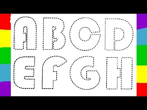 ABCD tracing and colouring| Trace and colors| Alphabet tracing and colouring| ABC TRACING