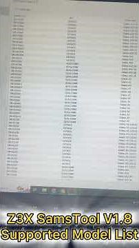 Z3X SamsTool V1.8 Supported Model List.