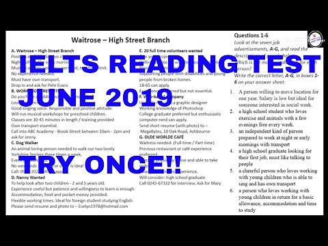 ielts general reading practice test june 2019 with answers