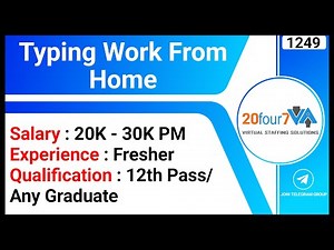 Typing Work From Home | Data Entry Job | Online Typing Jobs | WFH Job | Virtual Assistant Jobs