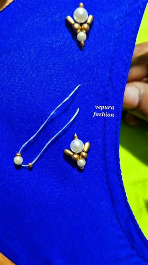Vepura Fashion on Instagram: "✨️simple and beautiful cute kundan stone work brooch design chain brooch design aari butta design with glasstube bead hanging brooch design handmade brooch design lotus brooch flower broochwork design 🧵🪡 with sugar bead sequence leaf tablet bead pearl bead using ordinary needle 🪡 🧵 in simple and easy method done by Vepura Fashion 😍💜 and this our own and original video ♥️✨️👗✨️✂️✨️🥻✨️🩰✨️♥️ . . 🌟aaribridalblousedesign 🍀 southindianweddings 🌹🌟 ⭐️weddingdres