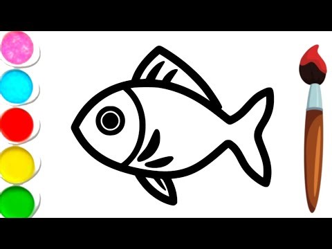 Fish drawing tutorial for kids and toddler's | how to draw fish