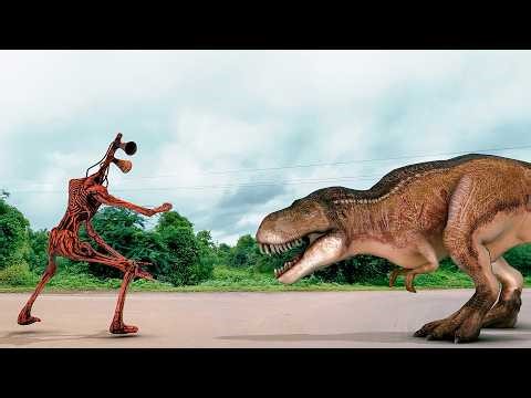 T-Rex vs Siren Head 😱 Real Life Fight | Who Wins?