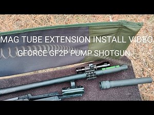 Gforce Arms, GF2P, 12 gauge pump shotgun. MAGTUBE EXTENSION VIDEO / REVIEW. 8 round max capacity.