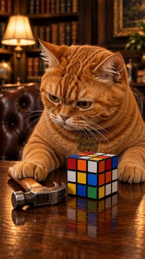 Gino Solving a Rubik's Cube with a Hammer 😹
