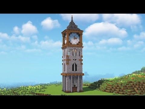 Minecraft: How To Build a Medieval Clock Tower | Tutorial