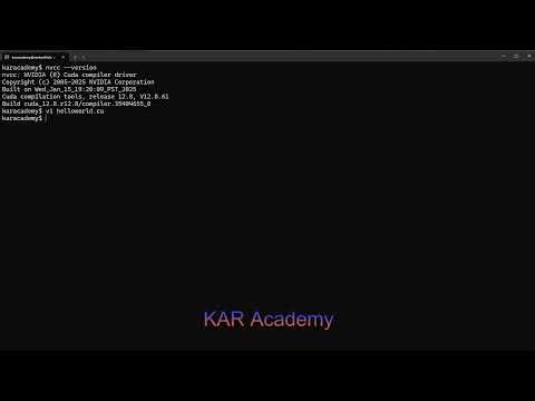 CUDA Programming | Hello World | Lecture 1