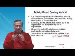 Activity Based Costing (ABC Method) - CA Intermediate CMA (New Syllabus) / IPCC (Old Syllabus)