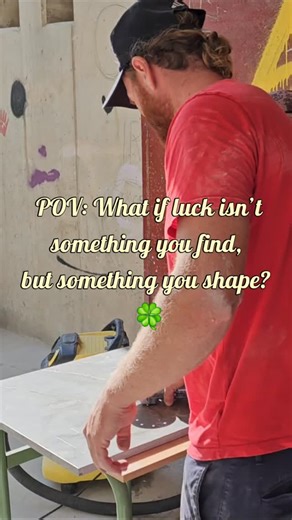 Part 1: Watch as concentration and craftsmanship turn a natural 'Ibiza stone' tile into a symbol of luck. Using nothing but some skill, patience, and a grinder, I carve out a clover from natural stone, a perfect reminder that with focus, the impossible becomes possible. This isn't just a craft, it's a mindset. #Craftsmanship #Luck #StoneWork #vanmaaren #SaPenya | Bernardus van Maaren