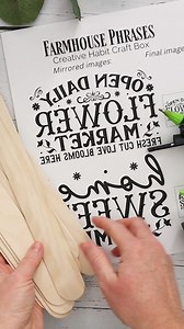 13K views · 37 reactions | Make an adorable little sign with jumbo craft sticks and Mod Podge image transfer! #crafts #upcycling #dollartreediy #farmhousedecor #sustainmycrafthabit | Sustain My Craft Habit | Facebook